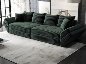 Canapea extensibilă dumonde cu ladă de depozitare si sezut confortabil din spuma high-density, Loana Ambience Verde 300x100 cm