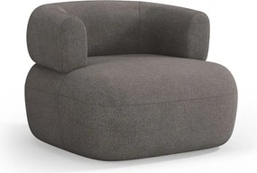 Fotoliu gri cu tapițerie din stofă bouclé Jenny – Micadoni Home