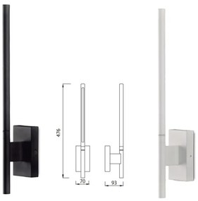 Aplica LED design liniar minimalist TORCH alba