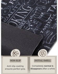 Covor negru de tip traversă 50x150 cm Wild Kitchen Board – Hanse Home