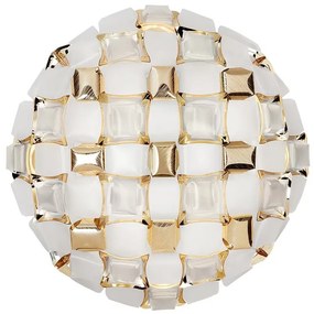 Aplica perete sau tavan design modern geometric Mida Large White-Gold