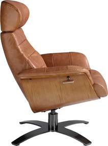 Fotoliu pivotant, functie relax, tapitat cu piele George