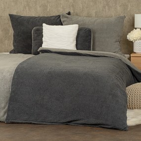 Lenjerie de pat din blăniță 4Home Teddy gri,140 x 200 cm, 70 x 90 cm