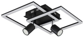 Plafoniera LED design indistrial Danny negru 42x42cm