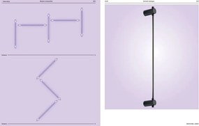 Aplica de perete LED design liniar Rotta auriu 90,5cm