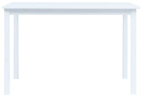 247362 vidaXL Masă de bucătărie, alb, 114 x 71 x 75 cm, lemn masiv de hevea