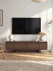 Comodă TV Zolia 180 cm cu 4 uși - nuc elegant