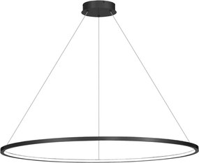 Lustră LED suspendată pe cablu SATURNO, 65 W, 230 V, Ø 120 cm, IP44, negru