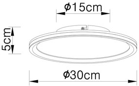 Plafonieră LED BELISSA LED/30W/230V d. 30 cm Globo 41588D