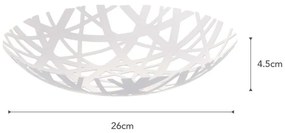 Bol pentru fructe YAMAZAKI Tower, alb, ø 26 cm
