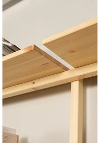 Bibliotecă de perete în culoare naturală din lemn de pin 192x47,5 cm Groove – Karup Design