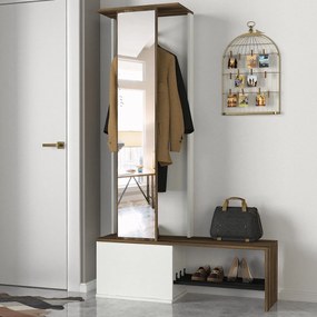 Cuier Ponte - White, Walnut