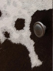Dulap din par natural de bovine si metal, cu 2 usi, Ontario