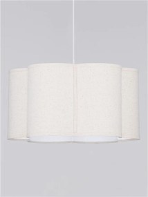 Lustra suspendata cu abajur textil bej BLOOSY