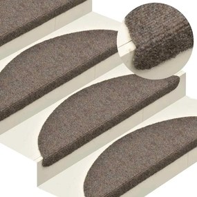 vidaXL Covorașe autoadezive pentru scări, 10 buc., 65x21x4 cm, bej, semirotunde, mari