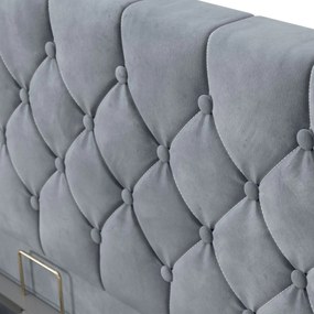 Jusky Pat tapitat Nizza 180x200 - gri inchis