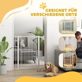 PawHut Grilaj de protecție pentru ușă pentru câini, 76-104 cm grilaj fără găurire, grilaj pentru scări | Aosom Romania