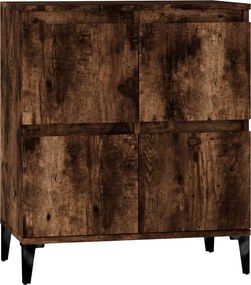 vidaXL Servantă, stejar fumuriu, 60x30x75 cm, lemn compozit