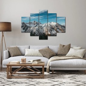 Tablou cu vârfuri înzăpeziți, Fiordland (150x105 cm)