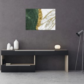 Tablou pe sticlă - Marmură verde N⁰1 (70x50 cm)