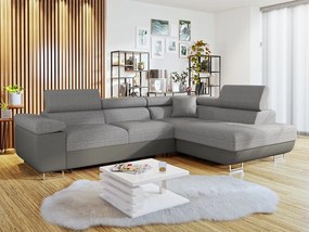 Colțar extensibil Talvio (D) (soft 029 (gri) piele ecologică + lux 05). 1051117