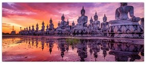 Tablou - Buddha la apus (120x50 cm)