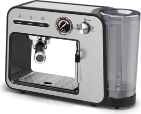 La mâna a doua: Espressor Oliver Voltz OV51171H, 1450W, 15 bar, 1L, Cafea macinata, Spumare lapte, Incalzire cesti, Inox