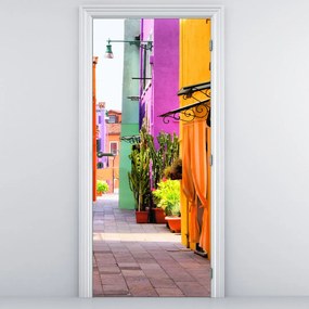 Fototapet pentru ușă - Staduță colorată italiană (95x205cm)