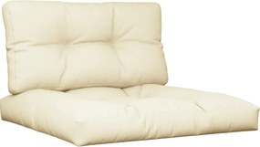 vidaXL Perne de paleți, 2 buc., crem, material textil
