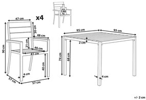 Set mobilier de grădină Praza (lemn deschis). 1082017