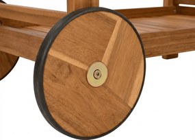 Masa de servit pentru gradina pe roti GRIL PARTY, lemn de acacia