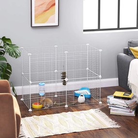 Gard pentru animale mici ANIMAL 143x73x46 cm, alb