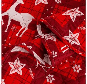 Cuvertura de pat cu model VELVET CHRISTMAS, rosu Dimensiune: 220 x 240 cm