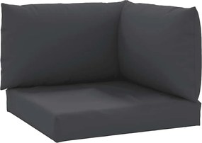 vidaXL Perne de canapea din paleți, 3 buc., negru, material textil