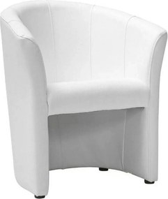 Fotoliu TM-1, alb/negru, piele ecologica/plastic, 67x60x76 cm