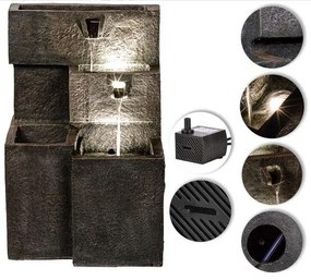 STILISTA Fântână de grădină Trepte de apă, 48 x 42 x 76 cm