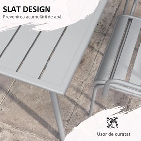 Outsunny Set de Masa de Gradina cu 7 Piese, Masa de Exterior | Aosom Romania