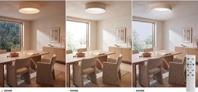 Brilagi-LED VELVET SM. VARI, lumină reglabilă 36W/230V 3000-6500K Ø 55 cm crem + telecomandă