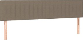 vidaXL Tăblii de pat, gri taupe, 200x5x78/88 cm, textil
