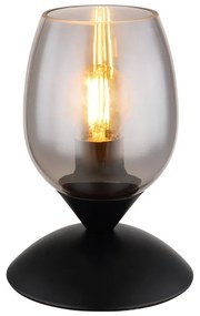 Veioza/Lampa de masa design decorativ KUWAITA negru/fumuriu