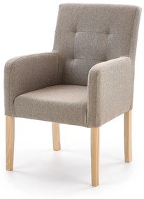 Fotoliu tapitat Filo bej - H 92 cm