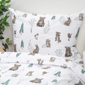 Lenjerie de pat din bumbac 4Home Forest Friends, 140 x 200 cm, 70 x 90 cm