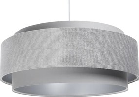 Lustră pe cablu DOBLO 1xE27/60W/230V d. 60 cm gri/argintiu