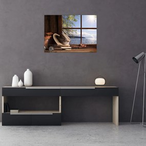 Tablou - Echipament de pescuit (70x50 cm)