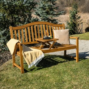 Bancă de grădină cu masă, lemn de acacia , TAIMA