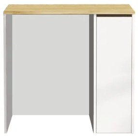 Dulap cu spațiu de depozitare pentru mașină de spălat rufe 88,3x93,5 cm alb/nuc