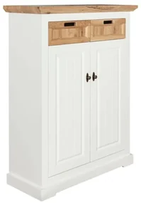 Comoda Tivoli Cu 2 Usi Si 2 Sertare Alb Si Natur, 91 Cm