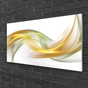 Tablou pe sticla Abstract Art aur galben