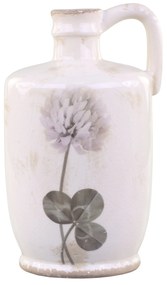 Vaza Dandelion din ceramica, crem antichizat, 16x14x26 cm