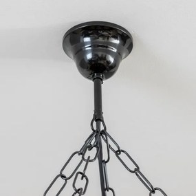 Brilagi - Lustru suspendat pe lanț ROATA, 8 x E14, 40 W, 230 V, diam. 70 cm, fag/nuc